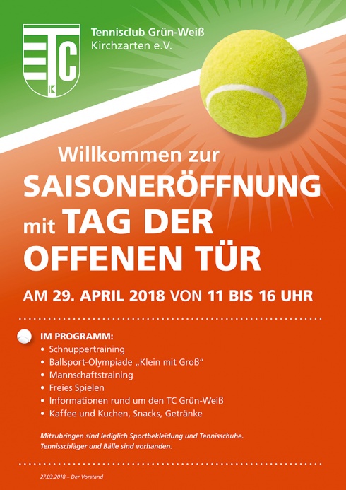 2018 Saisoneröffnung und Tag der offenen Tür TC GW Kirchzarten